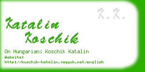 katalin koschik business card